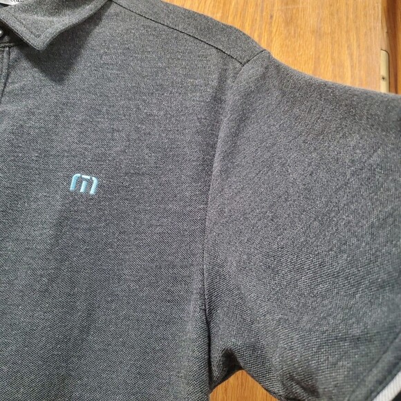 Travis Mathew Golf Polo Shirt Gray Logo Embroidered Mens Sz Small - Picture 6 of 15